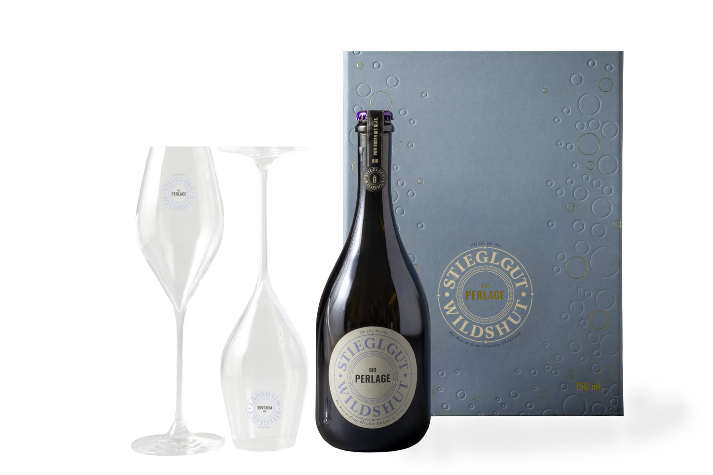 Wildshut Bio Perlage Geschenkset mit 2 Gläser